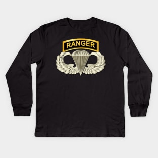 Airborne Badge - Ranger Tab Kids Long Sleeve T-Shirt